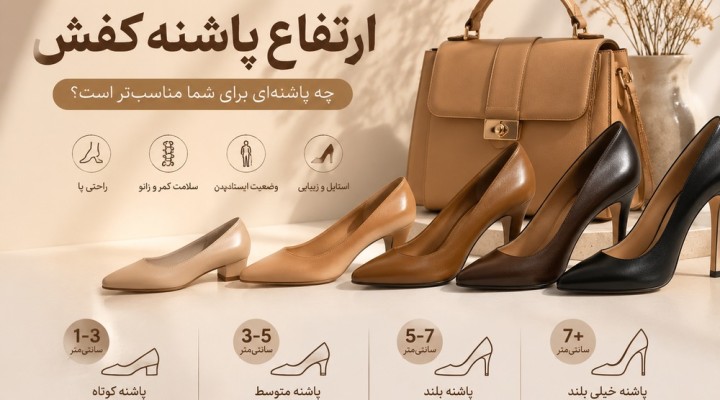 راهنمای انتخاب ارتفاع پاشنه کفش؛ چه پاشنه‌ای برای شما مناسب‌تر است؟