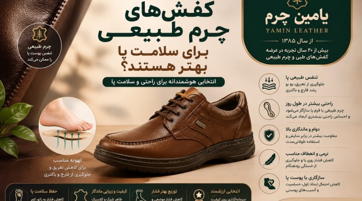 چرا کفش‌های چرم طبیعی برای سلامت پا بهتر هستند؟