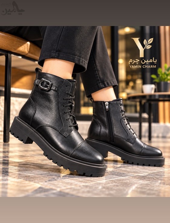 نیم بوت بندی دخترانه زیره عاج دار